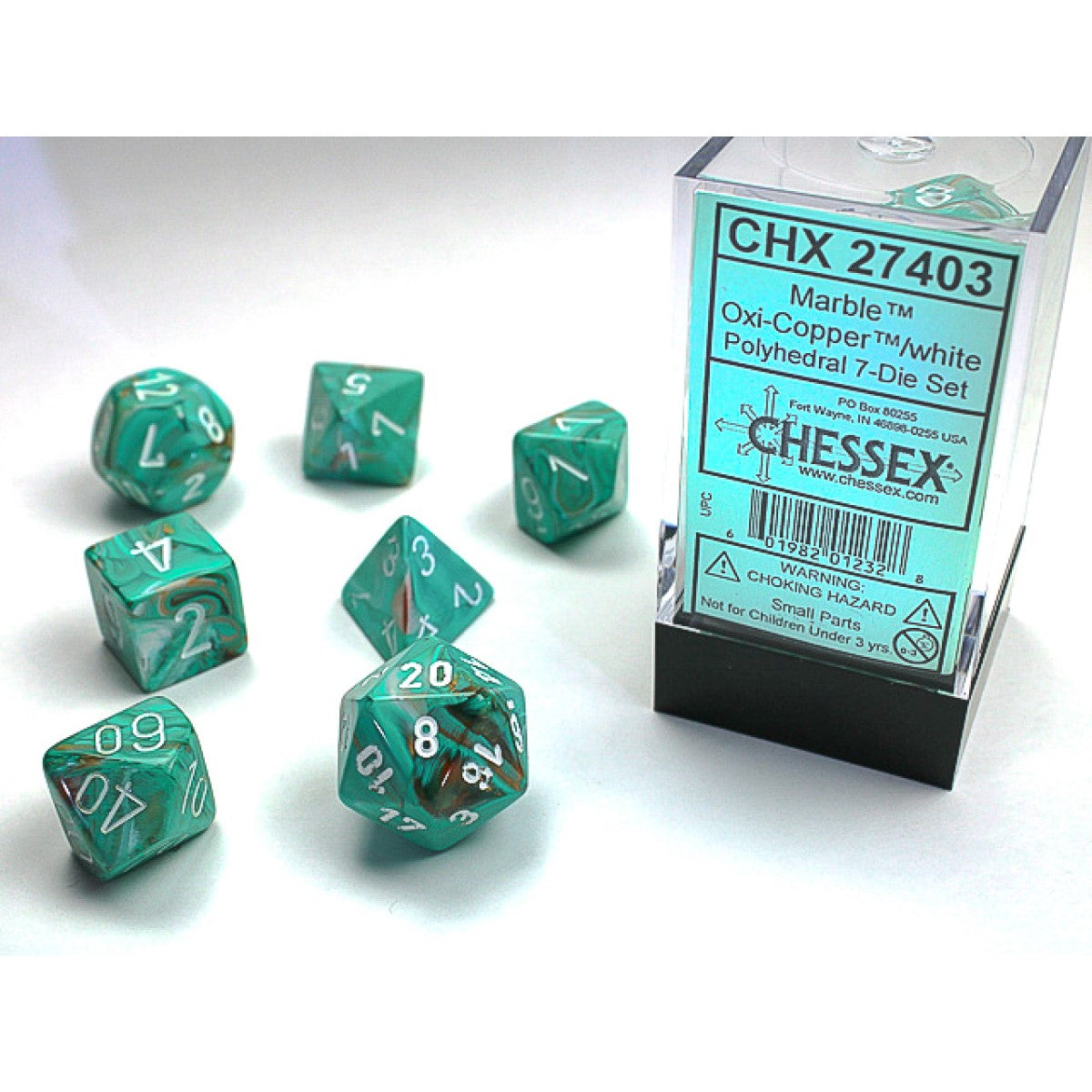 Chessex Polyhedral 7-Die Set - Marble