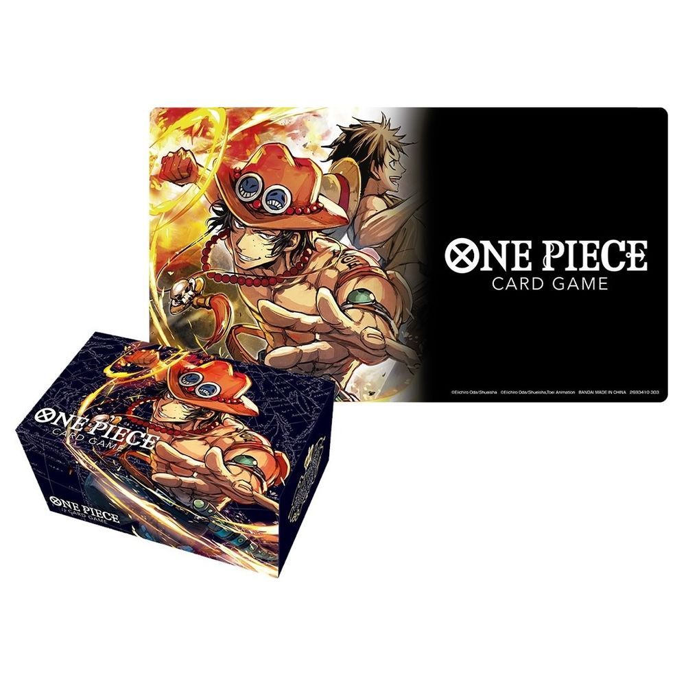 One Piece Card Game: Playmat & Box - Portgas Ace