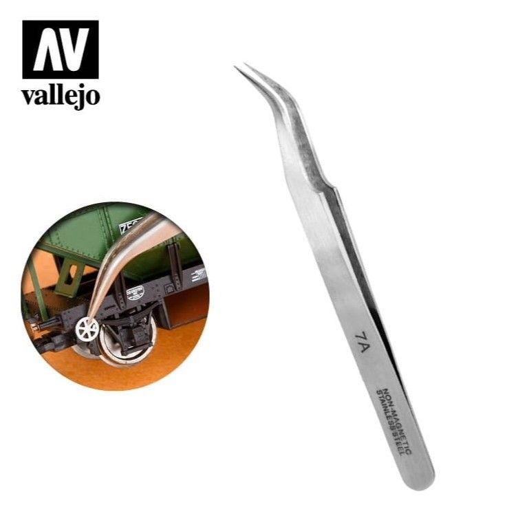 Vallejo Hobby Tools - Stainless Steel Tweezers (#7)