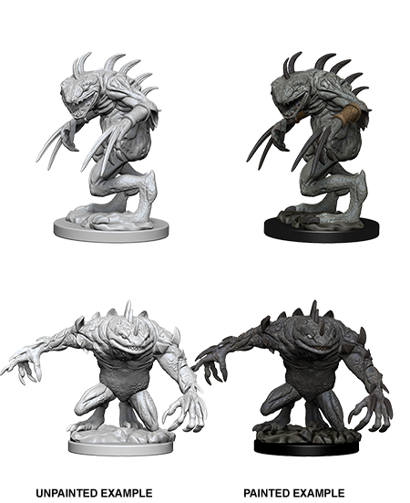 D&D Nolzurs Marvelous Unpainted Miniatures: Gray & Death Slaad - Dungeons & Dragons