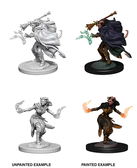 D&D Nolzurs Marvelous Unpainted Miniatures: Tiefling Warlock Female - Dungeons & Dragons