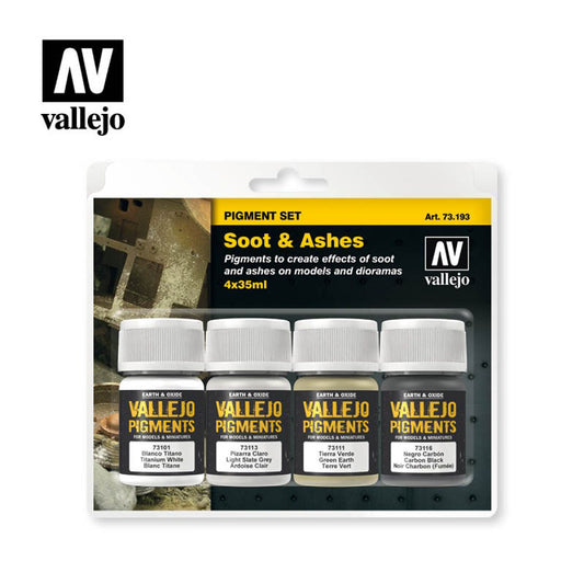 Vallejo Pigment Set: Soot & Ashes 73.193 (4x35ml)