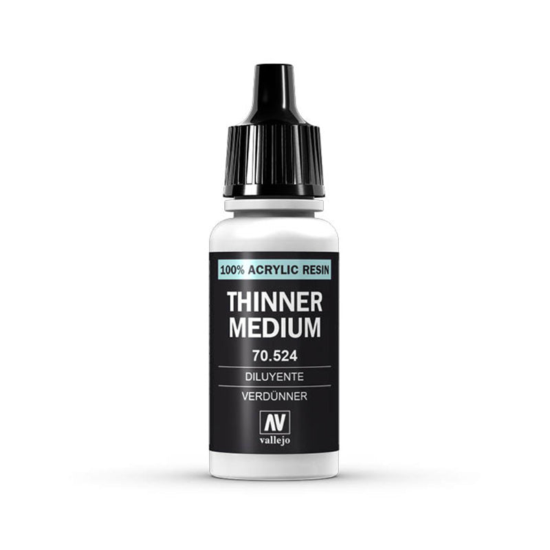 Vallejo Auxiliaries: Thinner Medium 70.524 (17ml)